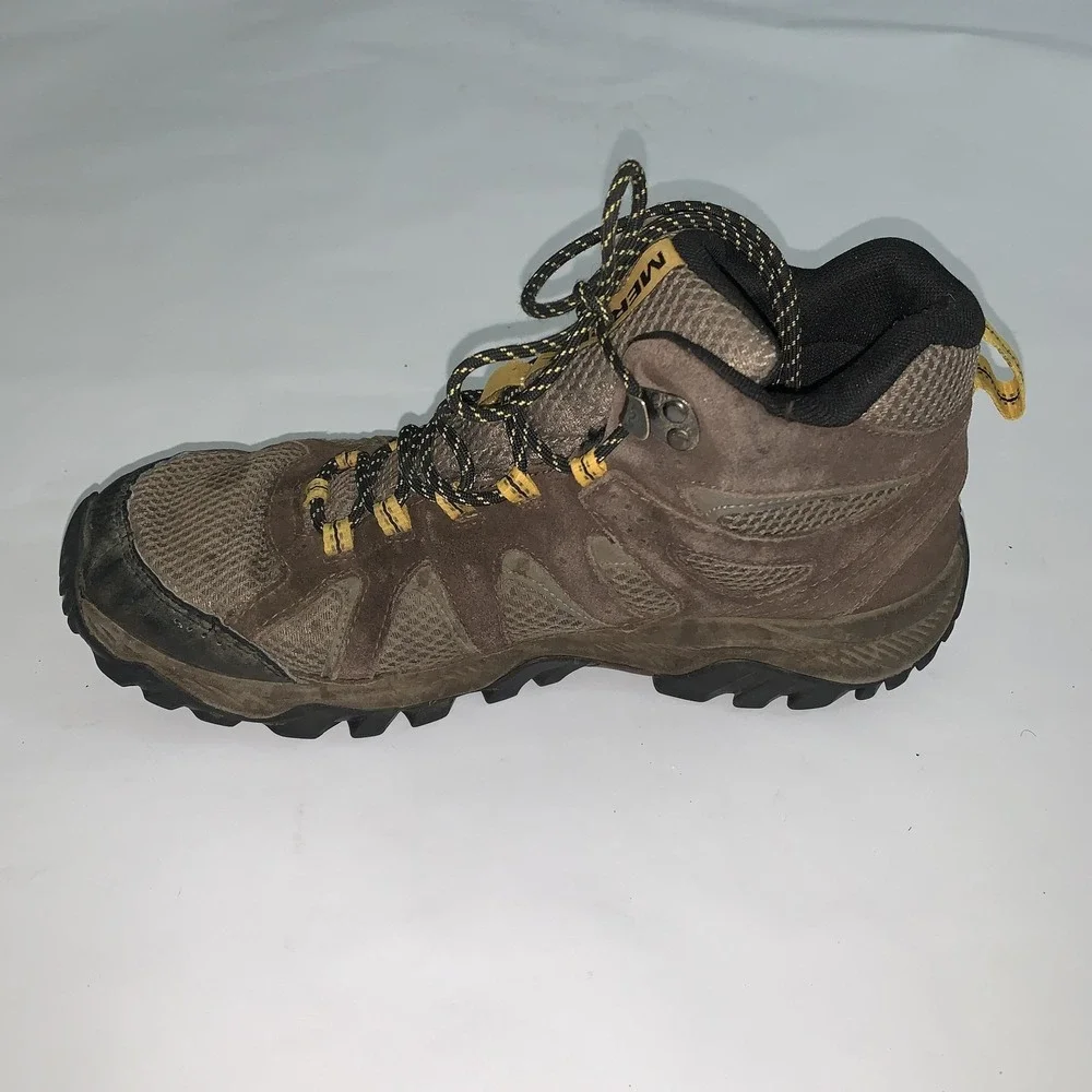 Merrell Oakbrook Mid Boots Mens 10 Brown Suede Waterproof Hiking Trail J036401